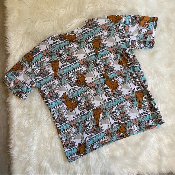 Scooby doo short sleeve tee T-shirt logo scooby dog classic tee size medium blue - Picture 2 of 4